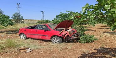 Şanlıurfa'da devrilen otomobilin sürücüsü yaralandı