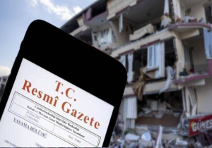 deprem resmi gazete