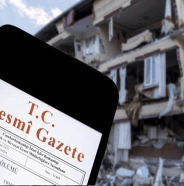 deprem resmi gazete