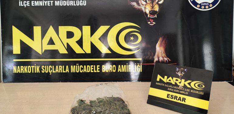 Şanlıurfa'da uyuşturucu operasyonunda 3 şüpheli yakalandı